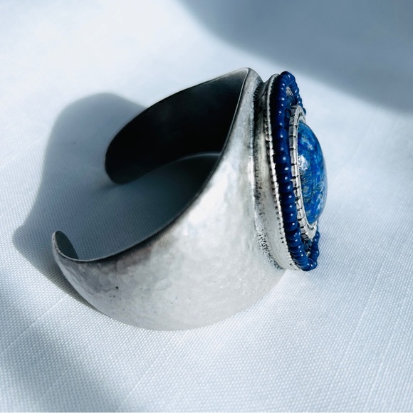 NWT CHICO’S Silver and Blue Women's Percy Cuff Bracelet - Picture 5 of 5